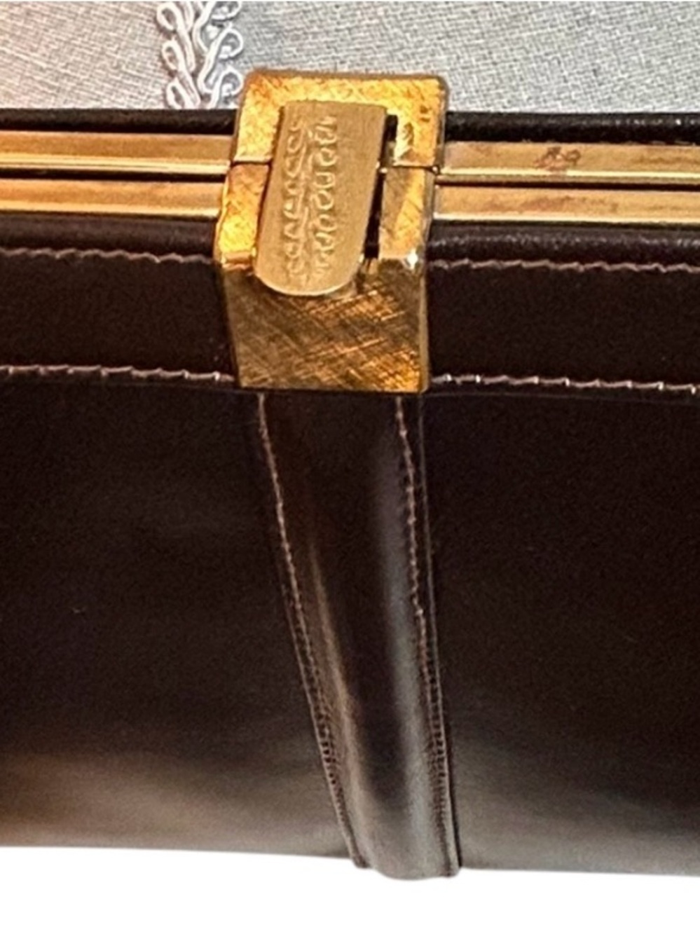 Vintage Browns Genuine Leather Shoulder Bag Made in Belgium Minimalist Slim Chic - Picture 4 of 12
